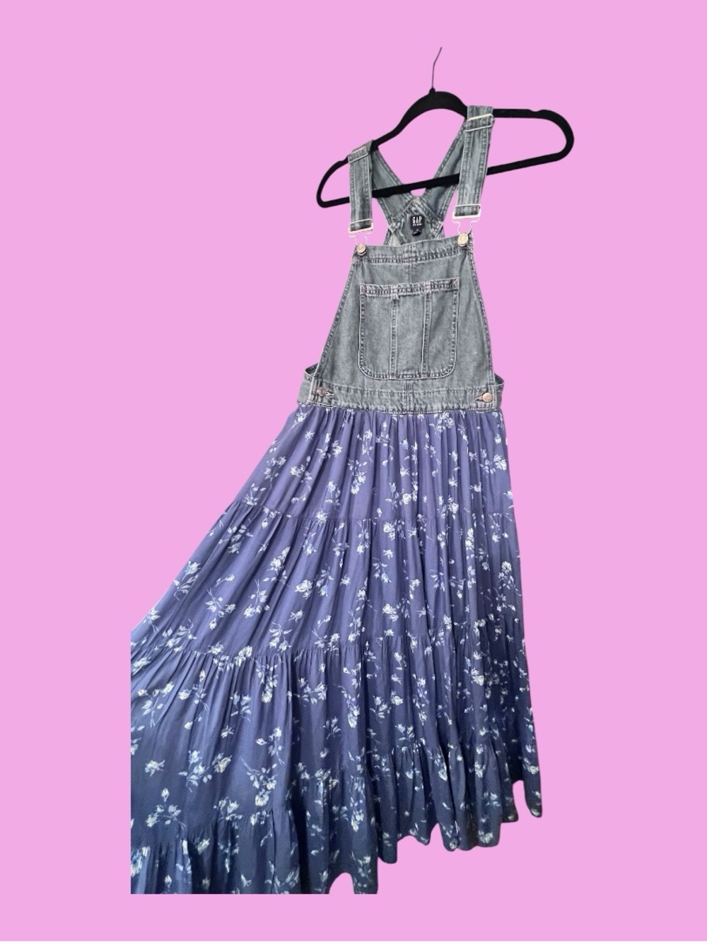 🌸 GAP Refashioned Denim Overall Maxi Dress | Boho Cottagecore 🌸